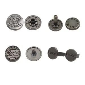 Professional Manufacturer Metal Custom Logo Decorative button Rivet for bag