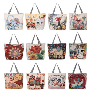 Tragetaschen für Frauen Große bestickte Leinwand Schulter Tägliche Tasche Boho Tasche - Product Image 2