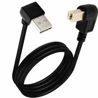 0,5 m 1m schwarz USB Typ AM Links abgewinkelter Stecker auf B Stecker rechtwinkliger Stecker USB 2.0 Druckers canner kabel für Drucker