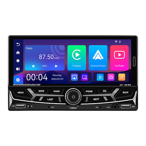 <span class=keywords><strong>Autoradio</strong></span> MP5 double DIN 6,86 pouces avec écran tactile, CarPlay sans fil, Android Auto, charge rapide, télécommande, commande au volant - Product Image 1