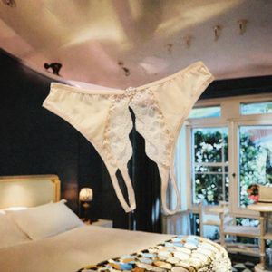 Slip da donna con cavallo <span class=keywords><strong>aperto</strong></span> <span class=keywords><strong>perizoma</strong></span> in pizzo senza cavallo e biancheria intima trasparente per sesso - Product Image 3