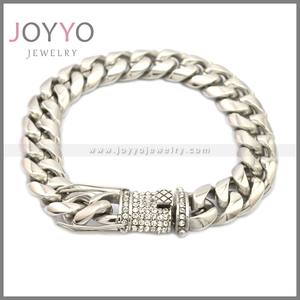 צמיד קובני מצופה זהב מלא 24 קראט 14 מ\\\"מ, ללא דהייה, נירוסטה, משובץ יהלומים מלאכותיים, בסגנון היפ הופ - Product Image 4