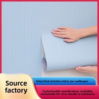 Papier peint moderne en PVC à motifs rayés épaissis, auto-adhésif, 3D, imperméable, ignifuge, anti-huile, résistant à l'humidité, facile à nettoyer