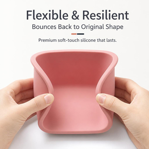Boîte à lunch en silicone, récipient de stockage alimentaire, étanche, sans BPA, empilable, boîtes de préparation des repas, utilisable au micro-ondes, flexible - Product Image 4
