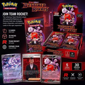 Tarjetas Coleccionables Japonesas de la Serie TCG Scarlet SV10 Team Rocket's Valor Booster Box (Papel) 1. Pokem SV10 1.0 100% Auténtico 100% A - Product Image 1