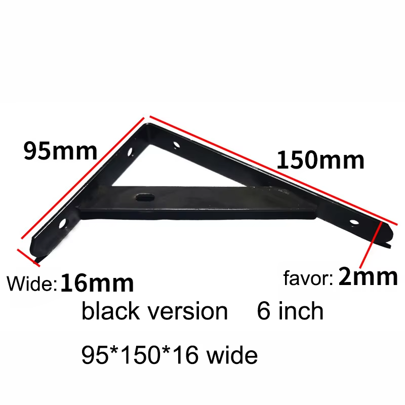 6 inch Black 150-95-16 wide-2 thick