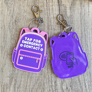 Portachiavi NFC Intelligente per la Sicurezza dei Bambini, Targhetta di Contatto di Emergenza, Chiamata ai Genitori con un Tocco, Targhetta ID per Zaino per Bambini Autistici Non Verbalmente Comunicanti - Product Image 4