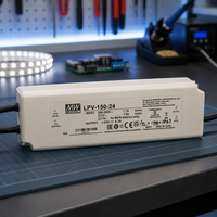 Alimentation électrique Meanwell LPV-150 Series LPV-150-12/15/24/36/48 LPVL-150 150W 10A 8A 6.3A IP67 pour éclairage LED, avec nuancier RAL