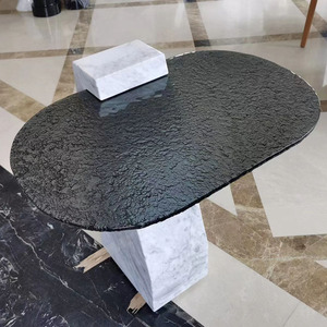 Support de <span class=keywords><strong>table</strong></span> moderne en <span class=keywords><strong>verre</strong></span> trempé thermofusible pour hôtels et salons, écologique, non toxique, personnalisable - Product Image 4