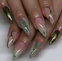 Haute qualité Wholesaletip 24 pièces/boîte presse sur les ongles prix ballerine cercueil amande pointu couverture complète ongles artificiels faux