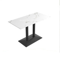 Chaise de table à manger commerciale de luxe léger Rock Board Fast Food Cafe Cantine Aire de service pour magasins de thé au lait Ensembles de restaurant