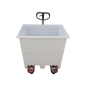 Bac à déchets recyclable en rotomoulage à fond cannelé de 1200 L, haute résistance, longue durée de vie, avec trous pour chariot élévateur, pour mangeoire à bétail - Product Image 3