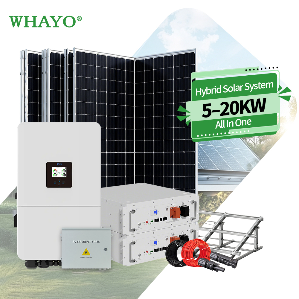 Whayo 6kW 8kW <strong>10kW</strong> 12kW 15kW Photovoltaic System with Lithium Energy Storage <strong>Battery</strong> Factory Price <strong>2026</strong> New