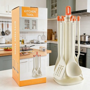 Ensemble d'ustensiles de cuisine en silicone, 7 pièces, spatule antidérapante, cuillère, ensemble d'outils de cuisine, passe au lave-vaisselle - Product Image 1