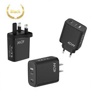 Cargador de Teléfono Móvil de 40 W, Enchufe EU, US, UK, Tipo C, <span class=keywords><strong>Carga</strong></span> Rápida para Android, <span class=keywords><strong>Carga</strong></span> Súper Rápida para Samsung/Xiaomi/<span class=keywords><strong>Huawei</strong></span> - Product Image 1