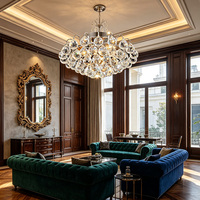 Lustre de plafond moderne personnalisable en cristal avec base chromée, idéal pour chambre à coucher – Approvisionnement direct usine