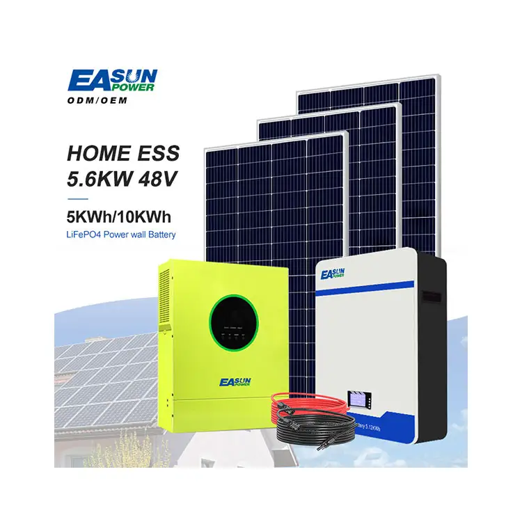 Paneles Solares Para Casas Sistema De Energia Solar Inversor e Bateria Set Kit Completo Home Made Sistema Painel Solar