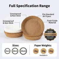 Papiers sulfurés jetables double face antiadhésifs sans BPA de 8 et 10 pouces, écologiques, résistants au four et de qualité alimentaire pour friteuses à air