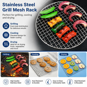 <span class=keywords><strong>Grille</strong></span> de cuisson robuste en acier inoxydable 304, résistante à la chaleur, pour barbecue, idéale pour les cuisines commerciales - Product Image 6