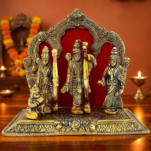 Nuevo Diseño de Alta Calidad: Ídolo de Ram Darbar de Latón para Diwali, Escultura Metálica Duradera para Dily Pooja desde India - Product Image 4