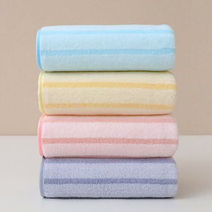 Jingjing Towels Coral Fleece Face Towels 35x75 Cm Striped Thickened Soft Absorbent Hair Drying Towels Home Use - Product Image 3