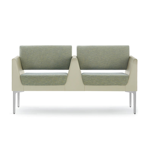 Sofá de Dos Plazas de Diseño Contemporáneo con Estructura de Madera y Tapicería de Tela para Salas de Espera de Hospitales, Clínicas y Oficinas - Silla Pública Fácil de Limpiar - Product Image 2