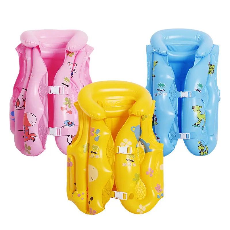 BSCI Inflatable PVC Life Jacket Inflatable Kids Swim Vest for Kids Swimming Arm Ring Puddle Jumper Life Jacket Kid