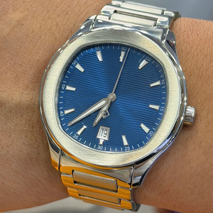 Orologio Automatico da Uomo Stile <span class=keywords><strong>Polo</strong></span> S, Acciaio Inossidabile, Quadrante a Righe Verticali, Cinturino in Pelle/Gomma - Product Image 5