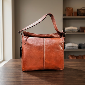Sac à main en cuir véritable pour femme BS INTERNATIONAL, fermeture à glissière, imperméable, écologique, léger, grand format - Product Image 6