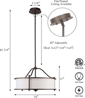 Fabricant de lustre en tissu Luminaire suspendu Luminaire suspendu vintage Lustre design américain pour le salon