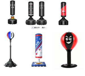 Sac de frappe autoportant à hauteur réglable avec base à ventouse et ballon de vitesse pour adultes et adolescents, pour la réduction du stress et l'entraînement physique - Product Image 6