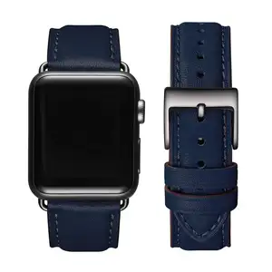 יוקרה בד עור שעון להקות לappl שעון 7 6 5 SE עבור Iwatch סדרת 45MM 44MM 42MM 41MM 38MM