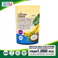 Bolsa Personalizada con Cierre Hermético y Muesca de Apertura para Chips de Plátano, Ideal para Tiendas Minoristas y Venta al por Mayor