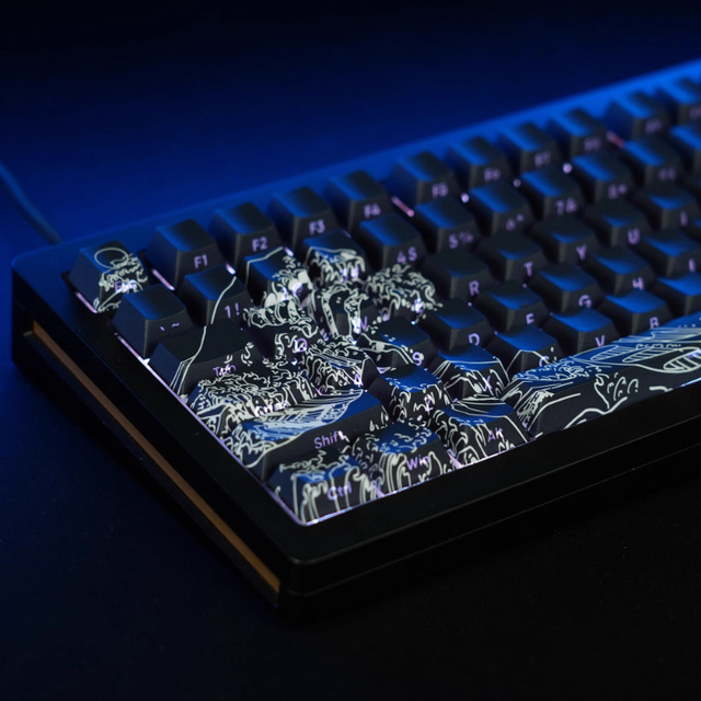 XVX Ukiyoe Cherry Profile PBT Side Printing Five Sided Dye Sublimation Keycap Keyboards Keycaps