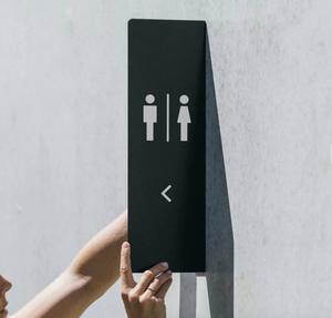 Nuovo personalizzato Led numeri di casa interni in acrilico chiaro bagno Braille porta WC segno con la luce - Product Image 1