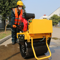 Compacteur à rouleaux tandem de 3 tonnes, machine à rouleaux vibrante pour le compactage de l'asphalte, travaux de construction