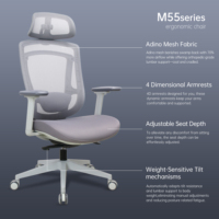 Chaises de conférence pivotantes Foshan Aoda Office Furniture, chaise de bureau ergonomique à dossier moyen avec accoudoirs 4D réglables