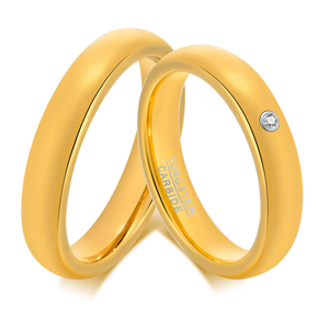 <span class=keywords><strong>Bague</strong></span> Personnalisée de Mariage, de Fiançailles, de Déclaration et de Promesse en Plaqué <span class=keywords><strong>Or</strong></span> 14k 18k 24k, en Acier au Tungstène, Bijoux Diamant pour <span class=keywords><strong>Femme</strong></span> - Product Image 3