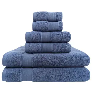 Lot de 6 serviettes de salle de bain 100% coton, vente en gros