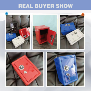 <b>Locking</b> Bank-Dual Key Lock Metal Rectangular Mini Safe Personal Small Storage <b>Box</b> for Coins Cash Jewelry Collection - Product Image 5