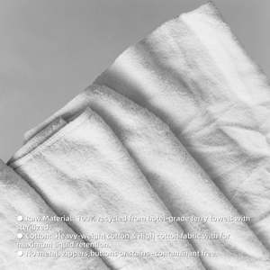 Chiffons en coton éponge blancs, chiffons de peintre 100% coton, chiffons en coton recyclé, serviettes mixtes pour le nettoyage - Product Image 4