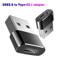 Grosir Mini Aluminium Paduan USB A Pria Ke Tipe C Wanita Adaptor Konverter USB C OTG Adaptor