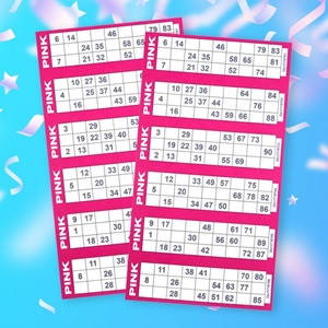 Custom Printed Bingo <b>Ticket</b> Sheets High-Quality Art Paper for Long-Lasting Use - Product Image 1