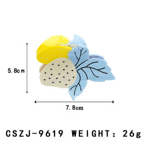 CANAYUAN di alta qualità 7.8cm cuciture multicolore acetato di fragola artigli per capelli carini pink per capelli di frutta - Product Image 2