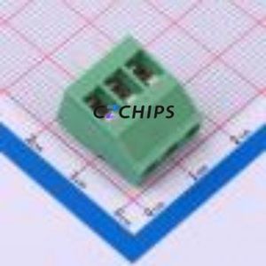 1711039 Screw Terminal Block Through hole Component (THT),P=5mm Connector ( Construction: 1x3P )( Pitch: 5mm )( Color: Green ) - Product Image 1