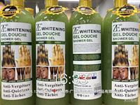 Gel Douche Exfoliant et Blanchissant 1000ml, Nettoyant Corporel Hydratant en Profondeur à la Mousse Riche, Correcteur de Taches Noires