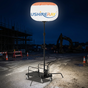 เสาไฟบอลลูน LED พกพา กำลังสูง 700 วัตต์ พร้อมรถเข็น สำหรับไซต์ก่อสร้าง งานถนน ไฟส่องสว่างกู้ภัยกลางคืน - Product Image 2