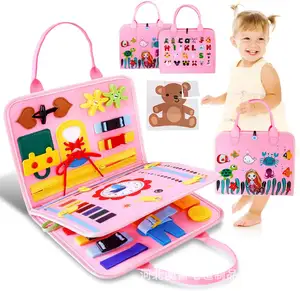 2024 yeni stil, pembe Mermaid meşgul kurulu Montessori oyuncak için 1 2 3 4 yaşındaki tulumları, Montessori meşgul kurulu oyuncaklar