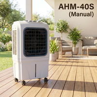Refroidisseur d'air évaporatif mobile à moteur électrique GIMEFAN, 180W, réservoir d'eau de 40L, 3500CMH, portable, intérieur/extérieur, 15-35
