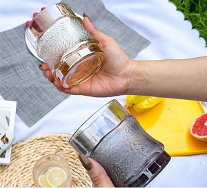 Ensemble élégant de verres à whisky et à bière avec pied en <span class=keywords><strong>bambou</strong></span>, verres à cocktail en verre transparent pour café froid, boissons fraîches, utilisation à domicile ou au bar - Product Image 3